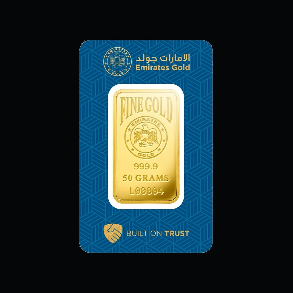 Emirates Gold 50g gold minted bar