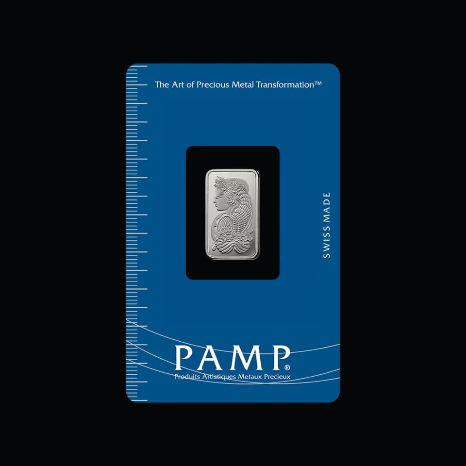 PAMP Suisse 5g platinum minted bar