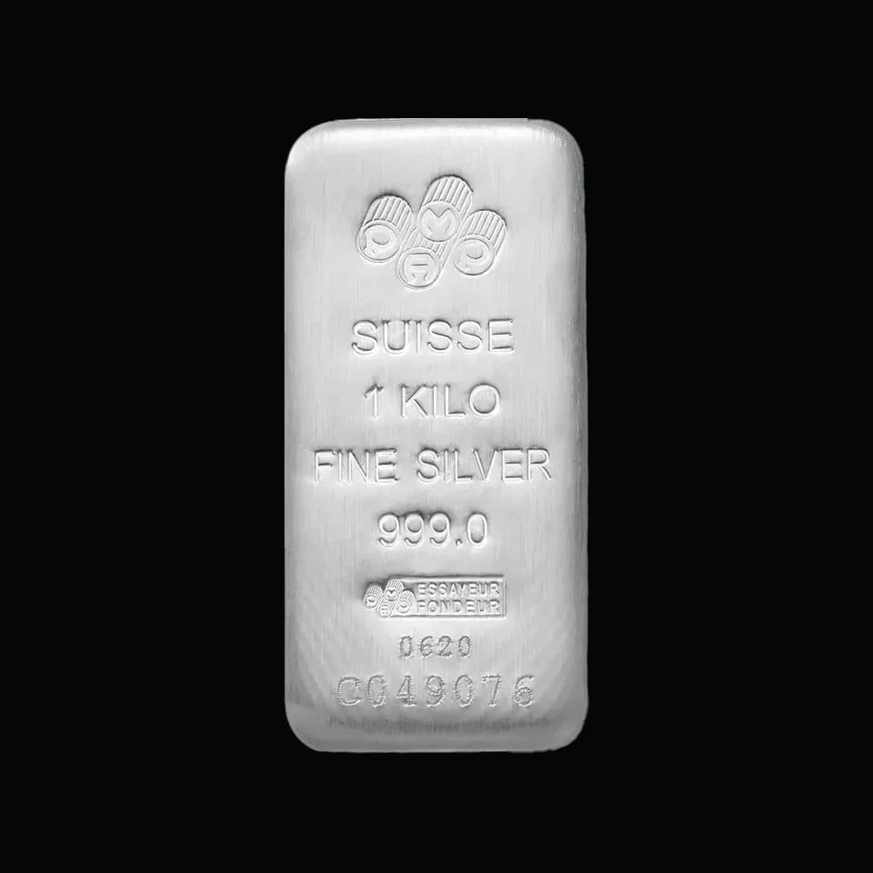 PAMP Suisse 1 kg silver cast bar