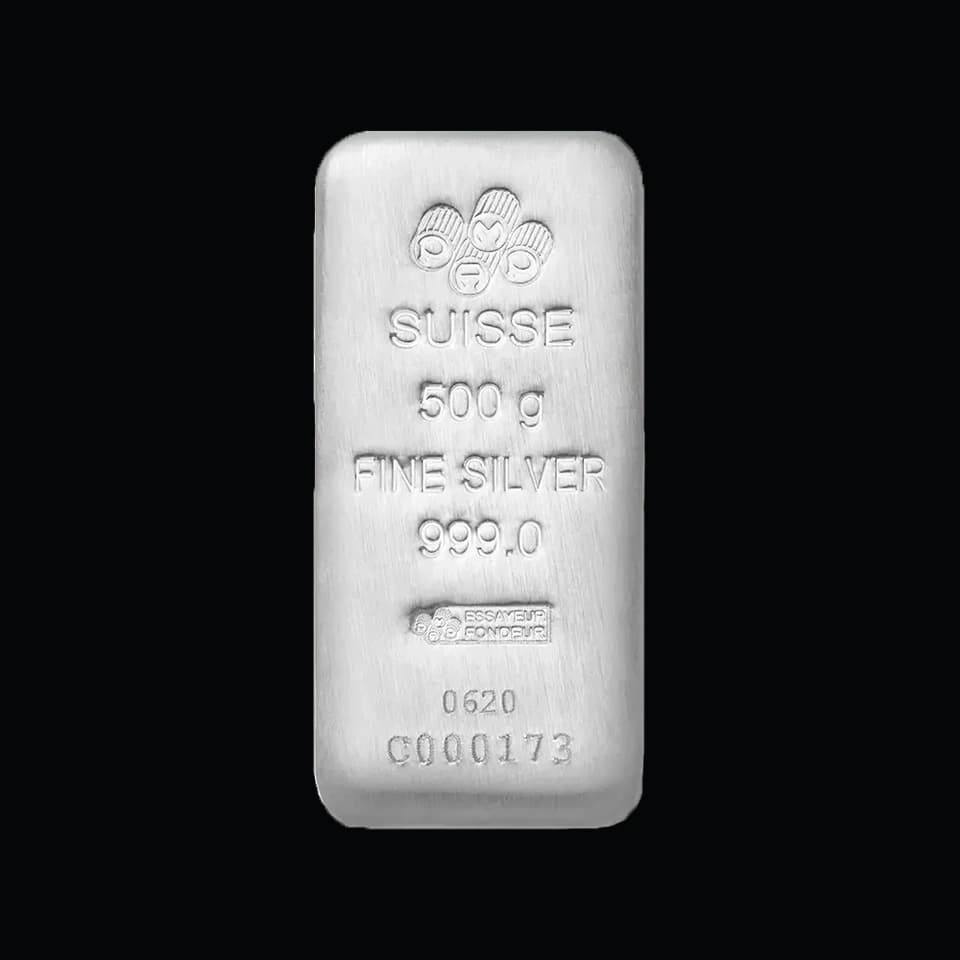 PAMP Suisse 500g silver cast bar