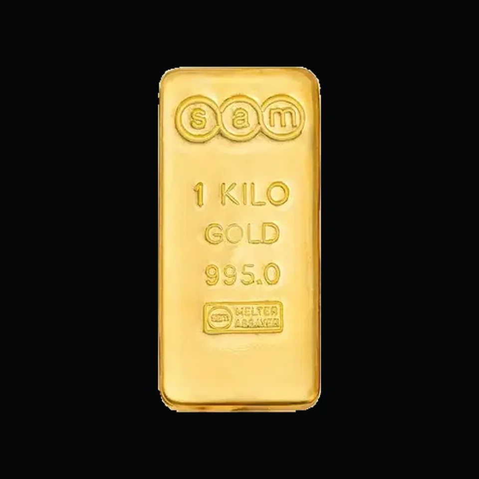 SAM Precious Metals 1 kg gold cast bar
